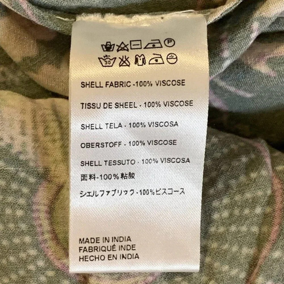 Cleobella Women's Kate Adjustable Strap Boho Print Fringe Dress Size L - Picture 9 of 14